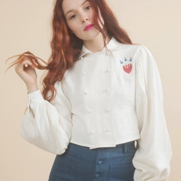 Samantha Pleet Pastry Blouse Size M - Picture 1 of 10